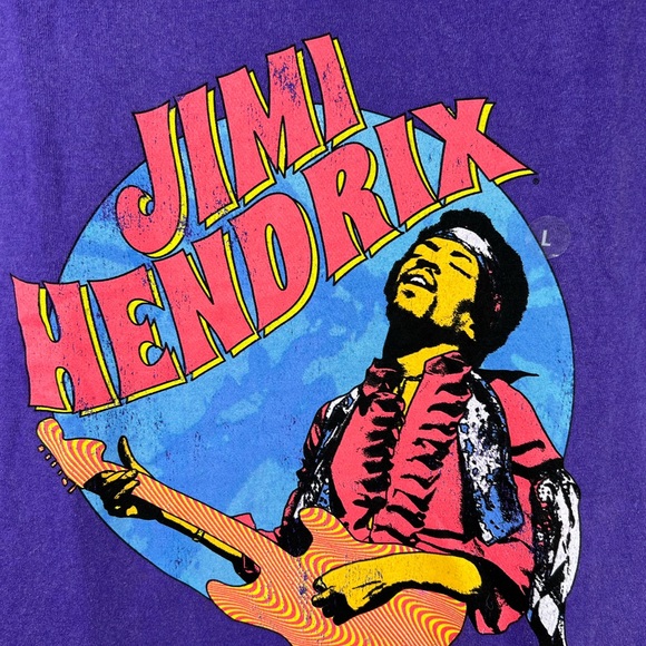 Jimi Hendrix Purple Vintage-Inspired Graphic Band T-Shirt Size Large - Picture 5 of 7